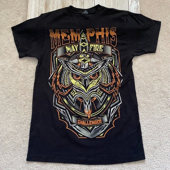 Memphis May Fire S Challenger Owl Graphic Band T-Shirt Metalcore Post-Hardcore - Picture 1 of 9